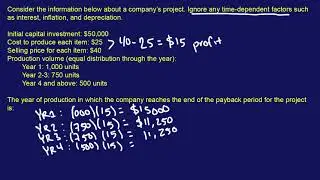 FE Mechanical Exam Practice Problem #18: "Consider the information below about a company's..."