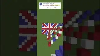 Minecraft Falling Art United Kingdom flag #minecraft #unitedkingdom #british flag/UK 🇬🇧