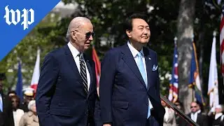 Bidens greet president and first lady of South Korea