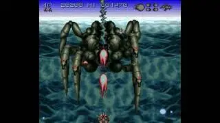 Axelay (SNES) Arachnatron Boss Battle