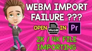 Import WEBM File in Premiere Pro | 4K & 2K Editing in Premiere Pro | Webm Import Issue Solved in PR