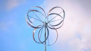 Whitaker Wind Sculpture Shamrock Copper and Stainless Steel HiRes
