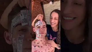 Part.2 colei 300 tatuagens de chiclete no meu sobrinho😱 #shorts