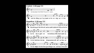 Magnificat from Lutheran Service Book Vespers