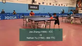 Joe Zhang (1958) vs Nathan Yu (1784) at ICC Joola Spring Open on 3-4-2023