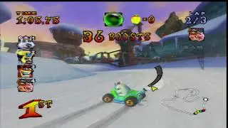 Crash Nitro Kart PS2 Gameplay Meteor Gorge Polar