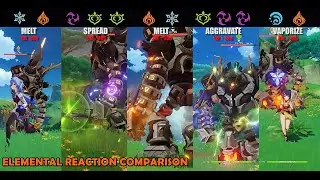 Melt vs Spread vs Aggravate vs Vaporize - Elemental Reaction Comparison | Genshin Impact