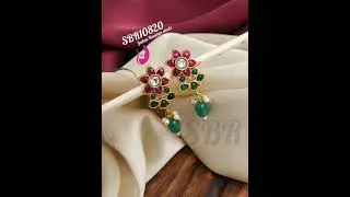 Ruby jewellery Neck.chain.studs.mangatika