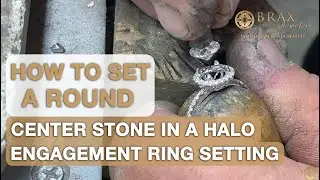 How To Set A Round Center Stone In A Halo Engagement Ring Setting | Brax Jewelers Tuesday Repair Day