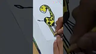 Drawing With Small Letter g || Easy Giraffe Drawing || লেটার g দিয়ে ড্রয়িং || Wafee's World