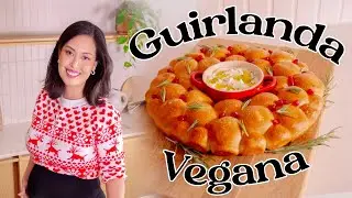 Receita Vegana de Guirlanda Natalina de Pão Brioche