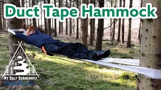 Duct Tape Hammock | Hamak z taśmy 3M w lesie #survival #hammock #hamaki #outdoors #walk #solo #alone