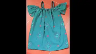 Learn Off Shoulder top cutting and stitching for Kids in an easiest way