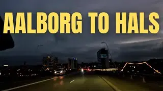 Relaxing 4K Night Drive in Denmark | Aalborg, N&oslash;rresundby & Limfjordsbroen POV