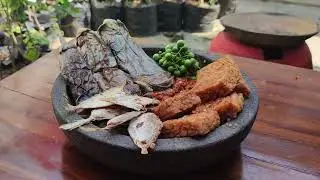 Traditional Indonesian Cooking: Spicy Eggplant, Tempeh & Salted Fish