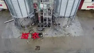 2-300T galvanized steel wheat silos