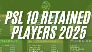 ALL Teams Retained Players For PSL 10 ||Retained Player For 2K25