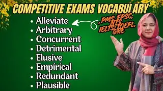 English Vocabulary for Competitive Exams | High-Frequency Words with Meanings & Examples