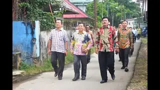 BUPATI NIAS BARAT DI ACARA PELETAKAN BATU PERTAMA PEMBANGUNAN RUMAH DINAS EPHORUS BNKP