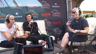 Kat Corbett talks with PVRIS at the KROQ Coachella House