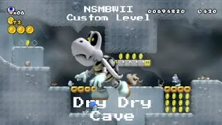 NSMBWII Custom Level: Dry Dry Cavern