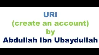 11_How to create an account in URI (part-1)
