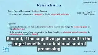 Using SFT to study the effect of aerobic exercise on young adults&rsquo; attentional control @ Psychonomic