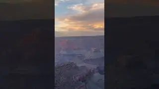 Sunset at Grand Canyon National Park, Grand Viewpoint near Bright Angel Trailhead, Arizona