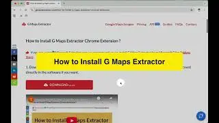 How to install G Maps Extractor chrome extension 2025