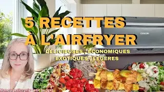 5 recettes et astuces dans l'airfryer Cosori Twinfry 10L ,recettes de saison, légères, exotiques...