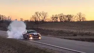 Redfire Mustang GT burnouts in Iowa Happy New Year! @italktoplanetsbaby
