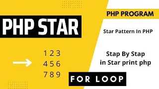 PHP Number Pattern in php - Part 11 #star #php #phpproject #technologyonvikash #number