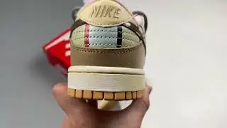Custom Nike Dunk Low Brown Beige Grey