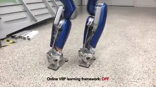 Online Virtual Repellent Point Adaptation for Biped Walking using Iterative Learning Control
