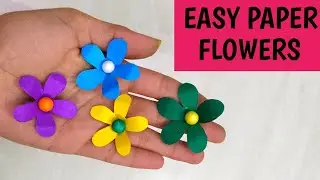 🌺Beautiful Paper Flower Craft! Easy Paper Flower #paperflower #paperdecor #diy #craft #viralvideo
