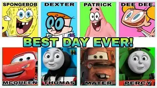 BEST DAY EVER! - &iexcl;Pero la cantan 8 distintos PERSONAJES! - (IA COVER) - SpongeBob Squarepants Music.