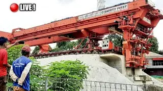 🔴Live Launcher di ujung Subgrade 47 Siap Install Box Girder 518