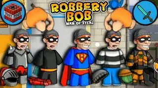 Robbery Bob - All Costumes Funny Video Game Part 454
