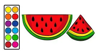 How To Draw Watermelon Slice Step By Step Easy For Kids Coloring Pages Fruit | Kidszion