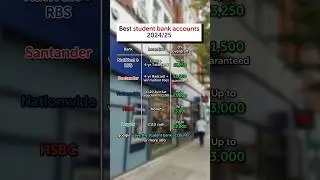 BEST student bank accounts UK 2024/25 #student #university #banking #shorts