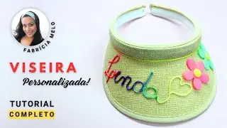 Viseira personalizada passo a passo #diy #pap #viseira #modapraia