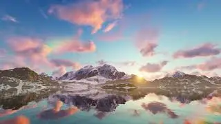 Sleep Relaxing Music Skyline  Mountains - Meditation - Anxiety Relief