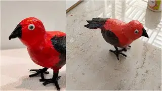 DIY Bird making | How to make bird using Plaster of paris | Newspaper craft