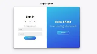 Slider Signin/Signup Form using HTML CSS & JavaScript