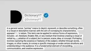 Portray Meaning in English
