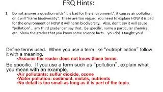 APES FRQ Tips and Tricks