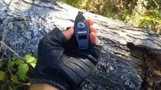 4 in 1 General Emergency Pocket Tool ~ Whistle/Button Compass/Magnification Lense/Thermometer