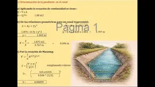 HALLAR PENDIENTE CANAL TRAPEZOIDAL