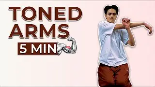 5 Minute Toned Arms Workout No Equipment | Slim, Toned & Strong Arms (100% Worked)
