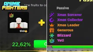 PEGUEI UM SECRETO SHINY COM A NOVA PASSIVA YETI DE 0,33% NO ANIME FIGHTERS (ROBLOX)